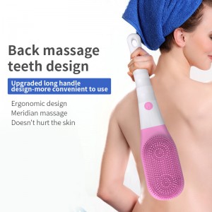 silicone massage bath brush waterproof long handle bath brush