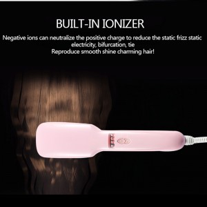 hot air hair brush dryer comb one step straightener comb