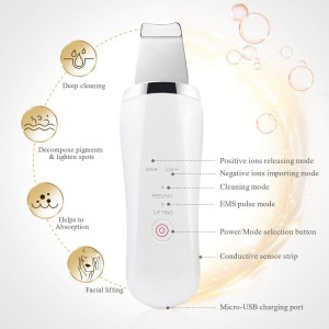 Facial Skin Ultrasonic Machine Cleansing Blackhead Massage Professional Skin Scrubber