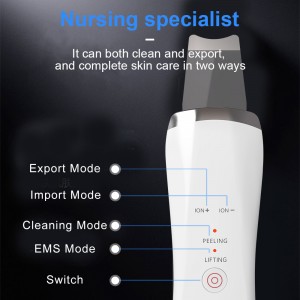 ultrasonic skin scrubber vibration face spatula